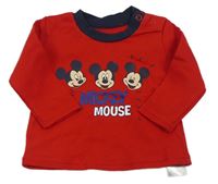 Červené tričko s Mickeym Disney