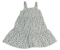 Bílo-modré květované lehké šaty Primark