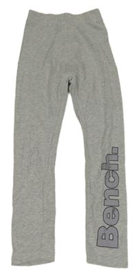Sivé melírované legíny s logom Bench