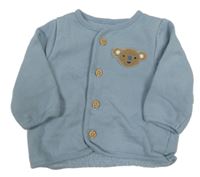 Šedomodrá prepínaci mikina s medvěďom F&F