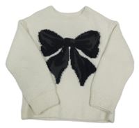 Bílý svetr s černou mašlí M&S