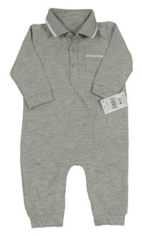 Nové - sivý vzorovaný overal s golierikom Matalan