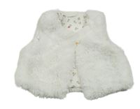 Biela kožušinová podšitá vesta H&M