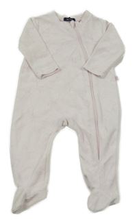 Svetloružový zamatový overal