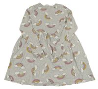 Sivé šaty s duhami H&M