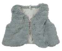 Svetlomodrá kožušinová podšitá vesta orchestra