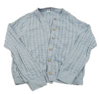 Svetlomodrý perforovaný prepínaci ľahký sveter Topolino