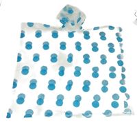 Průhledné šušťákové pláštěnkové pončo s kapucňou