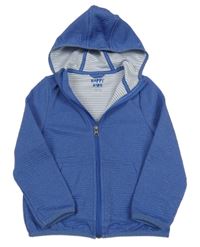 Modrá rebrovaná prepínaci mikina s kapucňou tchibo