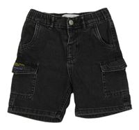 Antracitové riflové kraťasy s kapsami Zara