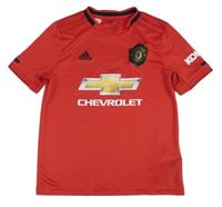 Červené funkční fotbalové tričko Manchester United Adidas
