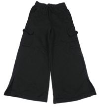 Černé široké tepláky s kapsami Primark