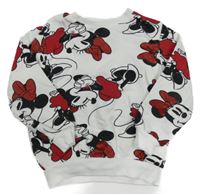 Bílo-červená mikina s Minnie Disney