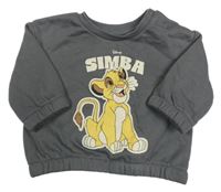 Tmavosivá mikina s Lvím kráľom Primark