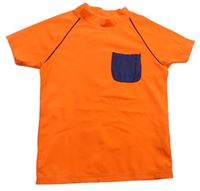 Neónově oranžové UV tričko s vreckom Mini Boden