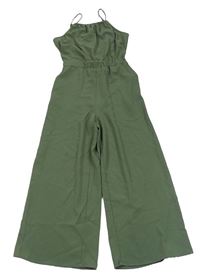 Khaki nohavicový overal H&M