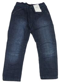 Tmavomodré skinny rifle s úpletovým pasem  Dunnes Stores