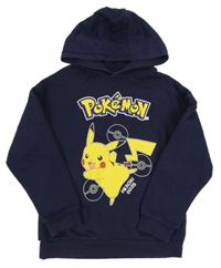 Tmavomodrá mikina s Pikachu a kapucí