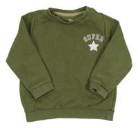 Khaki mikina s hviezdou a nápisom F&F