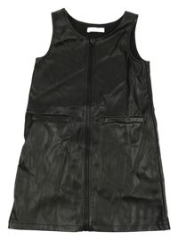 Černé koženkové šaty Primark