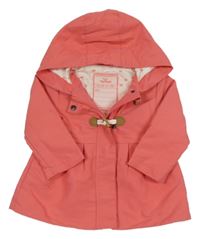 Růžový šusťákový jarní kabátek s kapucí Topomini