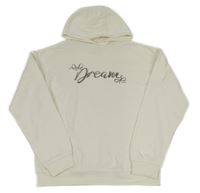 Biela mikina s nápisom a kapucňou Primark