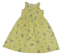 Žlté kvetované šaty H&M
