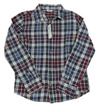 Nové - Modro-bílo-vínová kostkovaná košile M&Co.