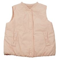 Světlerůžová šusťáková zateplená vesta Matalan