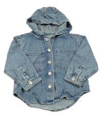 Světlemodrá riflová bunda s kapucí Dunnes Stores