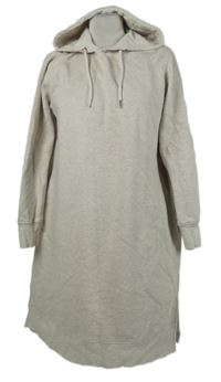 Dámské béžové teplákové šaty s kapucí C&A