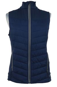 Dámská tmavomodrá šusťáková lehce zateplená vesta Tchibo 