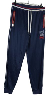 Pánske tmavomodré športové tepláky s erbem Everlast