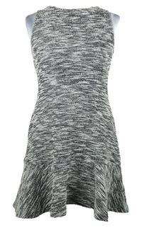 Dámske čierno-biele melírované pletené šaty GAP vel. 32