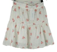 Nové - Dámska biela kytčikovaná sukňa Glamorous