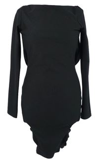 Dámské černé pouzdrové šaty s průstřihy na sukni MissGuided 