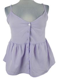 Dámský lila propínací peplum top Boohoo 