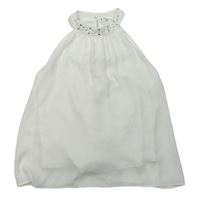 Biely šifónový top s kamienkami Candy couture