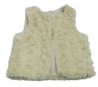 Smotanová kožušinová vesta H&M