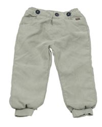 Svetlosivé podšité cuff manšestráky