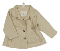 Béžový plátěný jarní kabát C&A