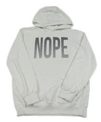 Bílá mikina s nápisem a kapucí Y.F.K.