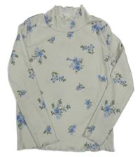 Biele kvetinové tričko Shein