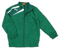 Zelená šušťáková športová bunda s logom Puma
