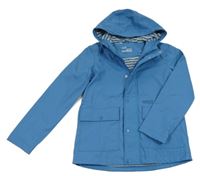 Modrá nepromokavá jarná bunda s kapucňou Pocopiano