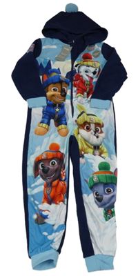 Nové - Modrá fleecová kombinéza s PAw Patrol a kapucňou George