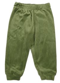 Khaki zamatové tepláky Lupilu