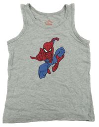 Sivé melírované tielko so Spidermanem Tezenis