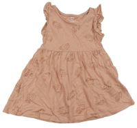 Ružové bavlnené šaty s jednorožcami H&M
