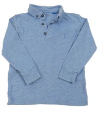 Modro-bílé melírované polo triko Next